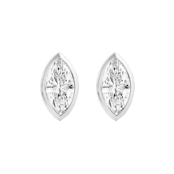 LADIES SOLITAIRE EARRINGS 3CT MARQUISE DIAMOND 14K...