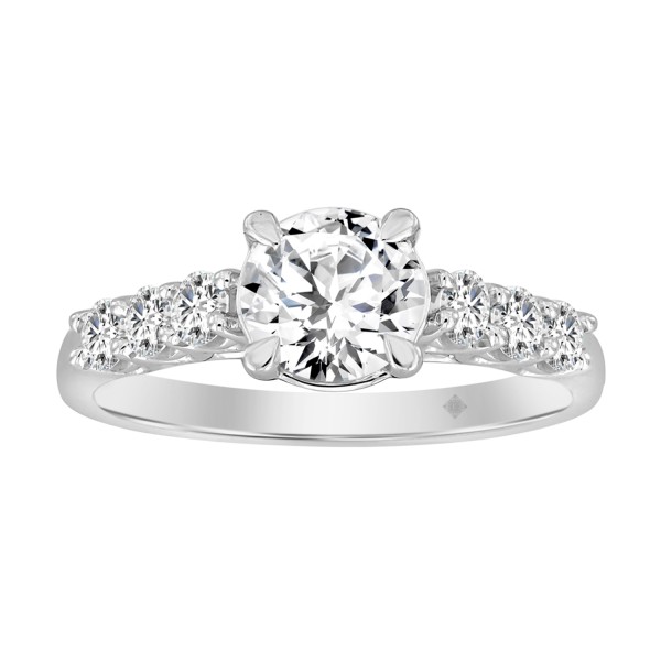 LADIES RING 1 1/2CT ROUND DIAMOND 14K WHITE GOLD (...