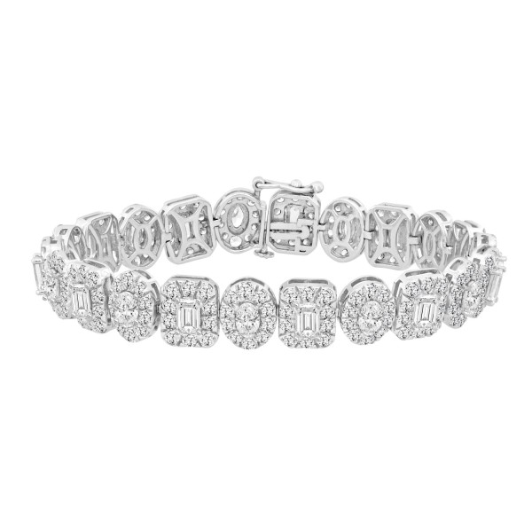 LADIES BRACELET 12 1/2CT ROUND/OVAL/EMERALD DIAMON...