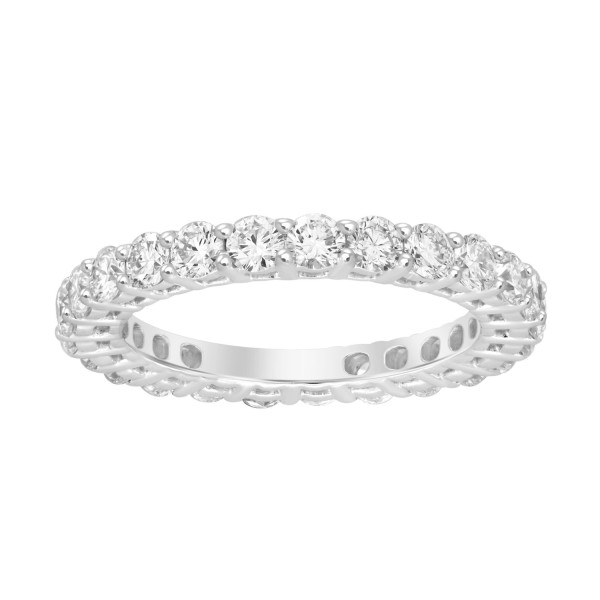 LADIES ETERNITY BAND 2CT ROUND DIAMOND 14K WHITE G...