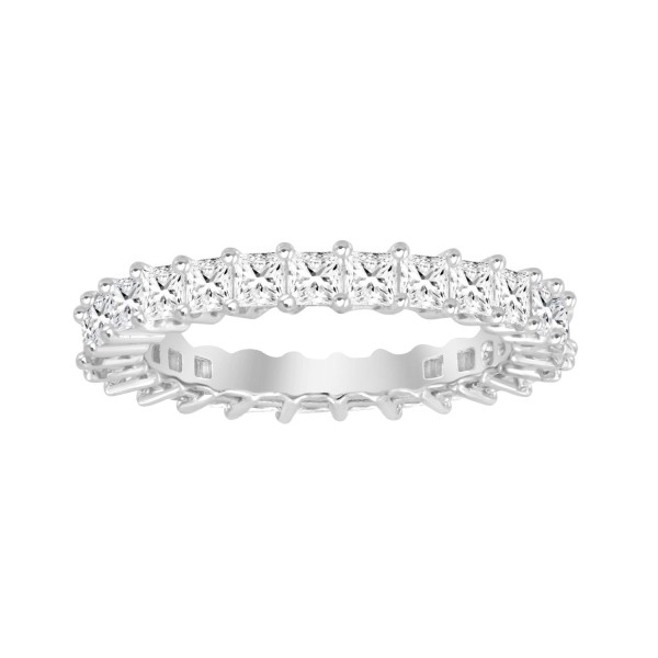 LADIES ETERNITY BAND 2CT PRINCESS DIAMOND 14K WHIT...