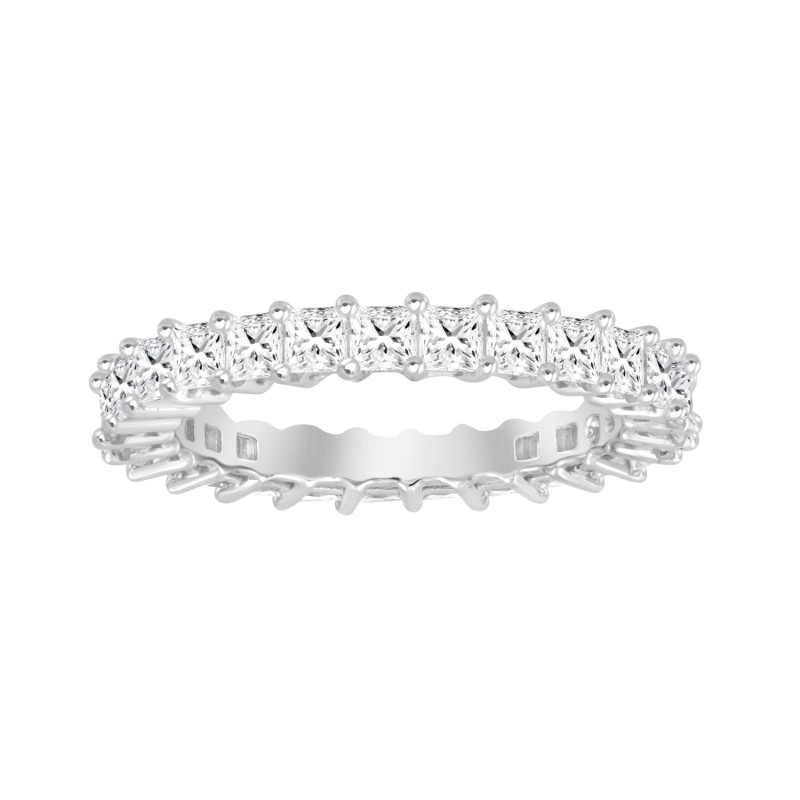 LADIES ETERNITY BAND 2CT PRINCESS DIAMOND 14K WHITE GOLD