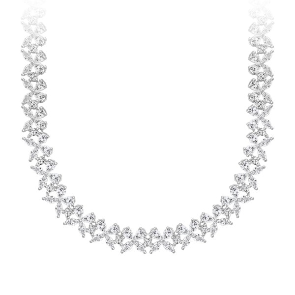 LADIES NECKLACE 19 1/2CT ROUND/PEAR/MARQUISE DIAMO...