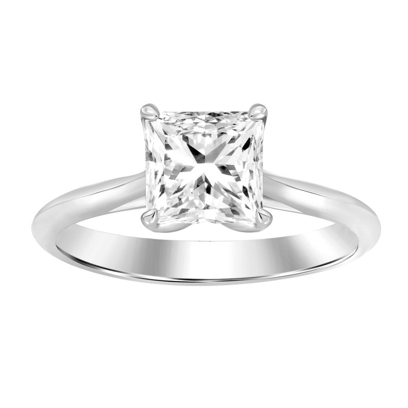 LADIES RING 1CT PRINCESS DIAMOND 14K WHITE GOLD