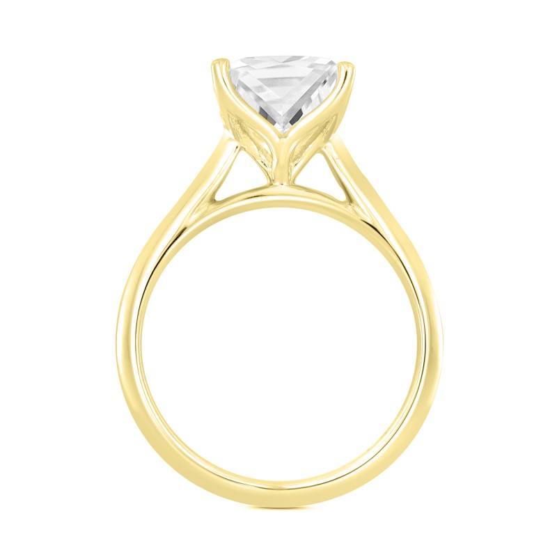 LADIES RING 1CT PRINCESS DIAMOND 14K YELLOW GOLD