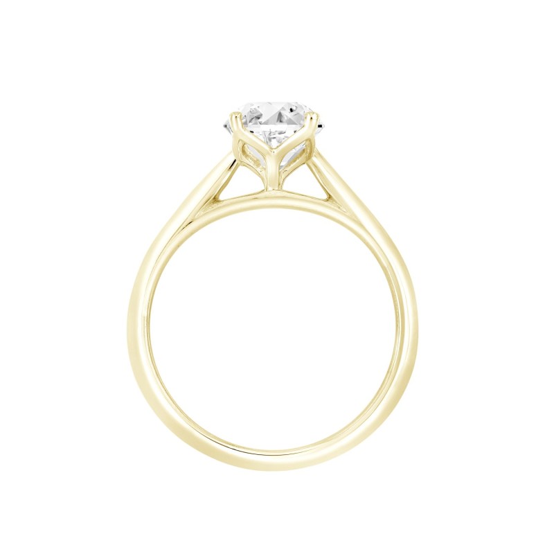 LADIES RING 1CT OVAL DIAMOND 14K YELLOW GOLD