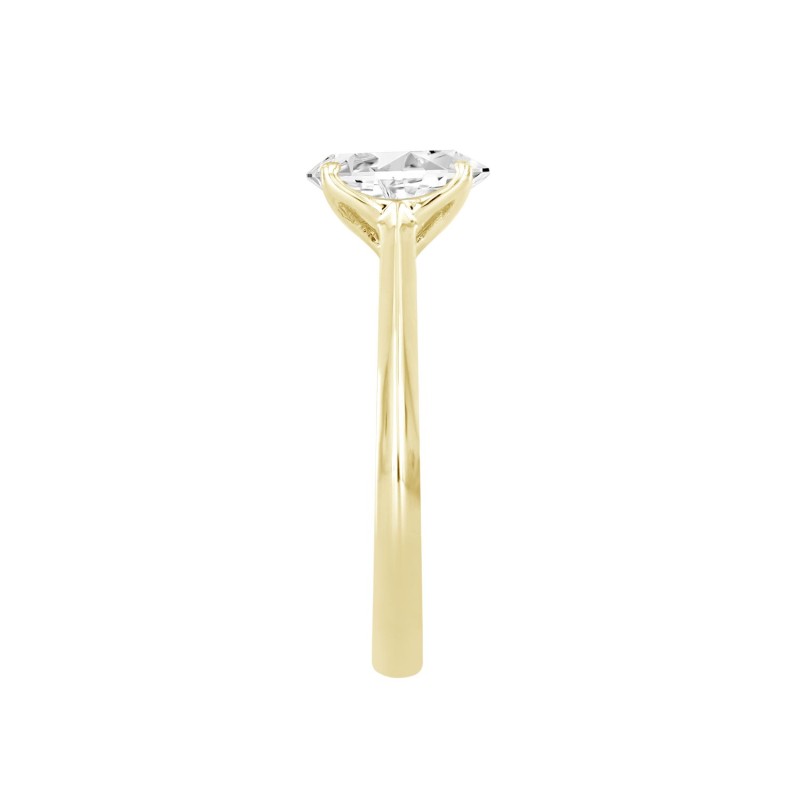 LADIES RING 1CT OVAL DIAMOND 14K YELLOW GOLD