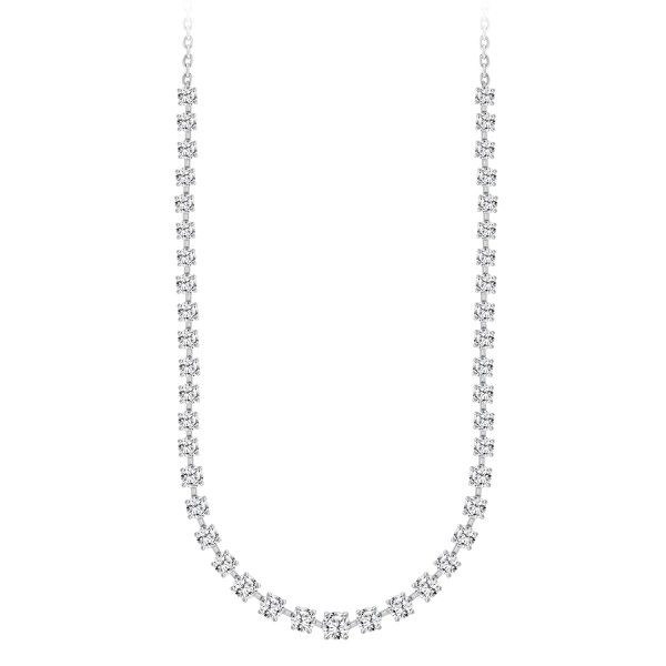 LADIES NECKLACE 13CT ROUND DIAMOND 14K WHITE GOLD...