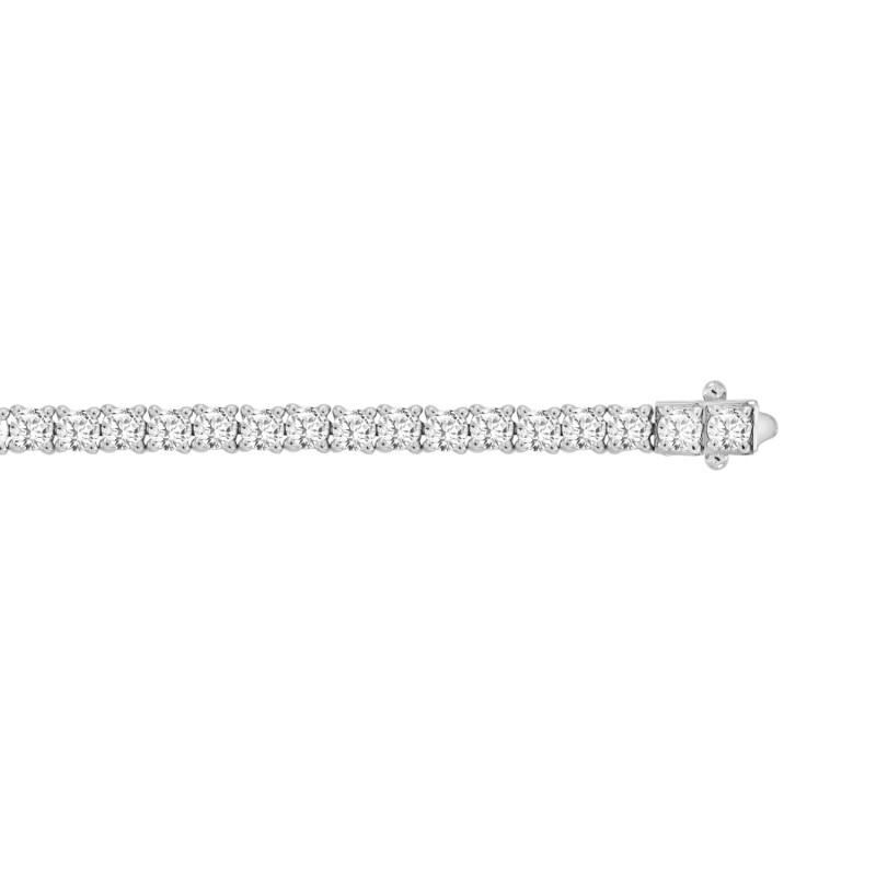 LADIES BRACELET 5CT ROUND DIAMOND 14K WHITE GOLD